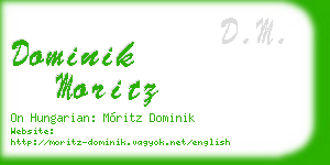 dominik moritz business card